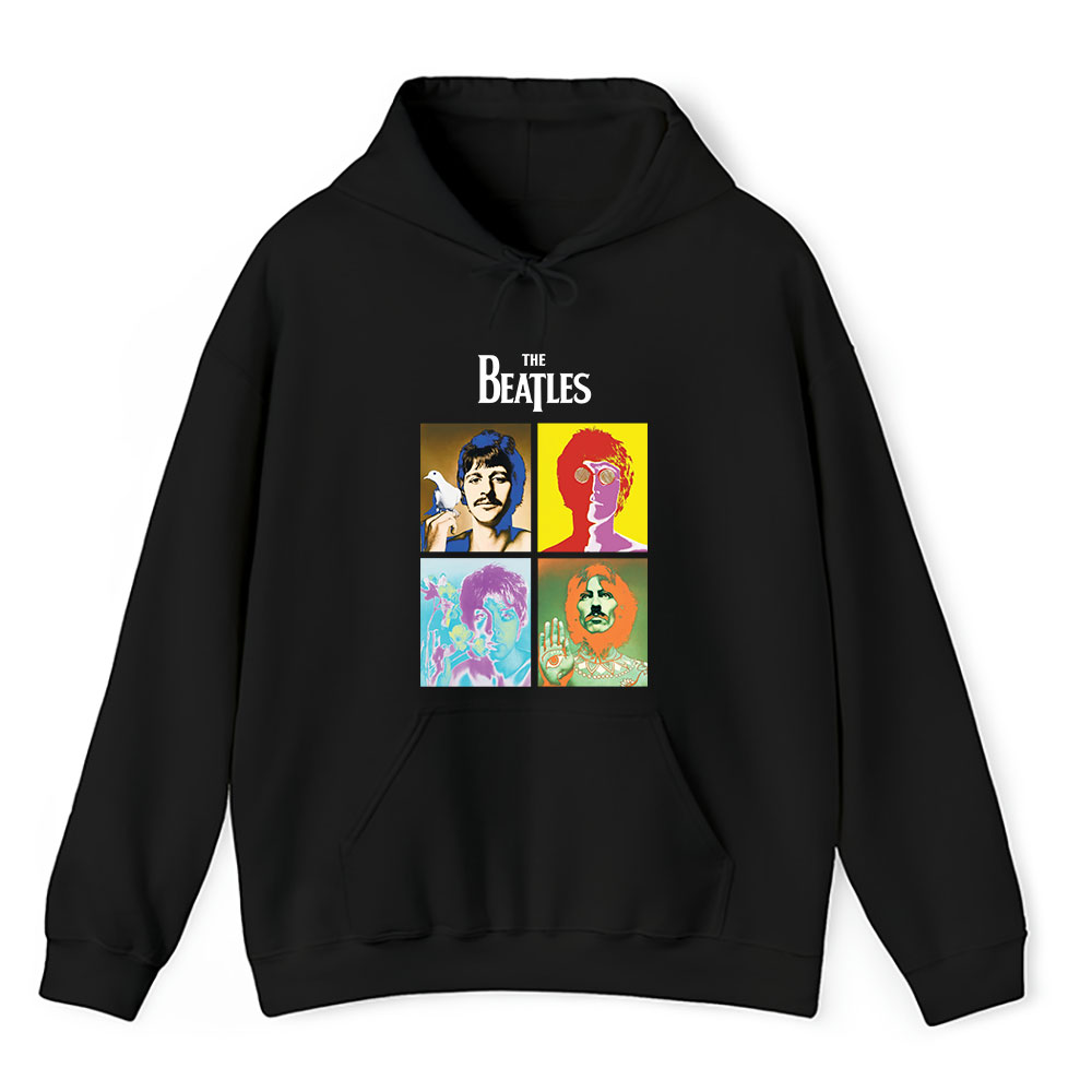 Vintage The Beatles Fan Hoodie, The Beatles Pop Art The Fab Four Rock And Roll Unisex Hoodie