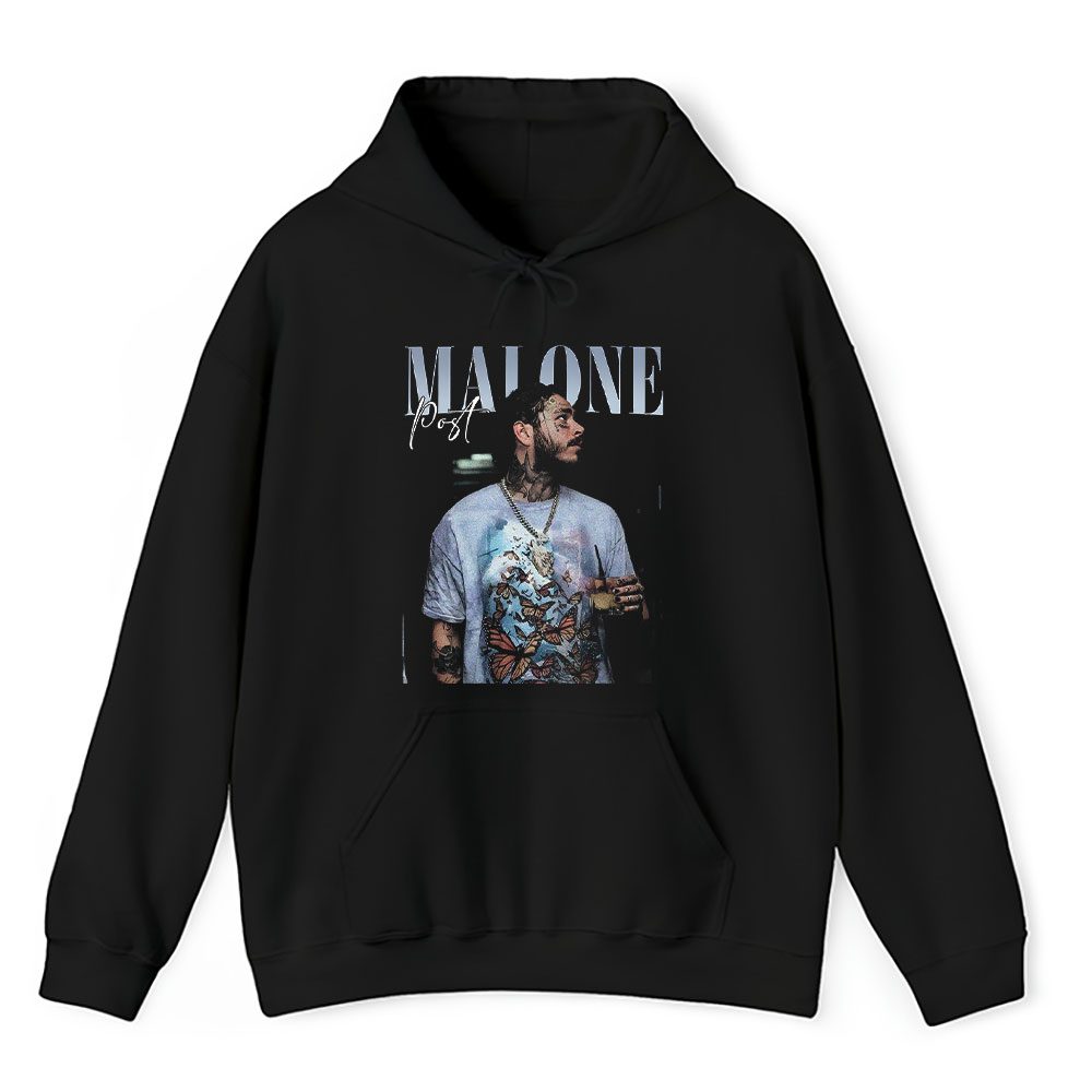 Vintage Post Malone Fan Hoodie, Post Malone Posty Retro Super Bowl Unisex Hoodie