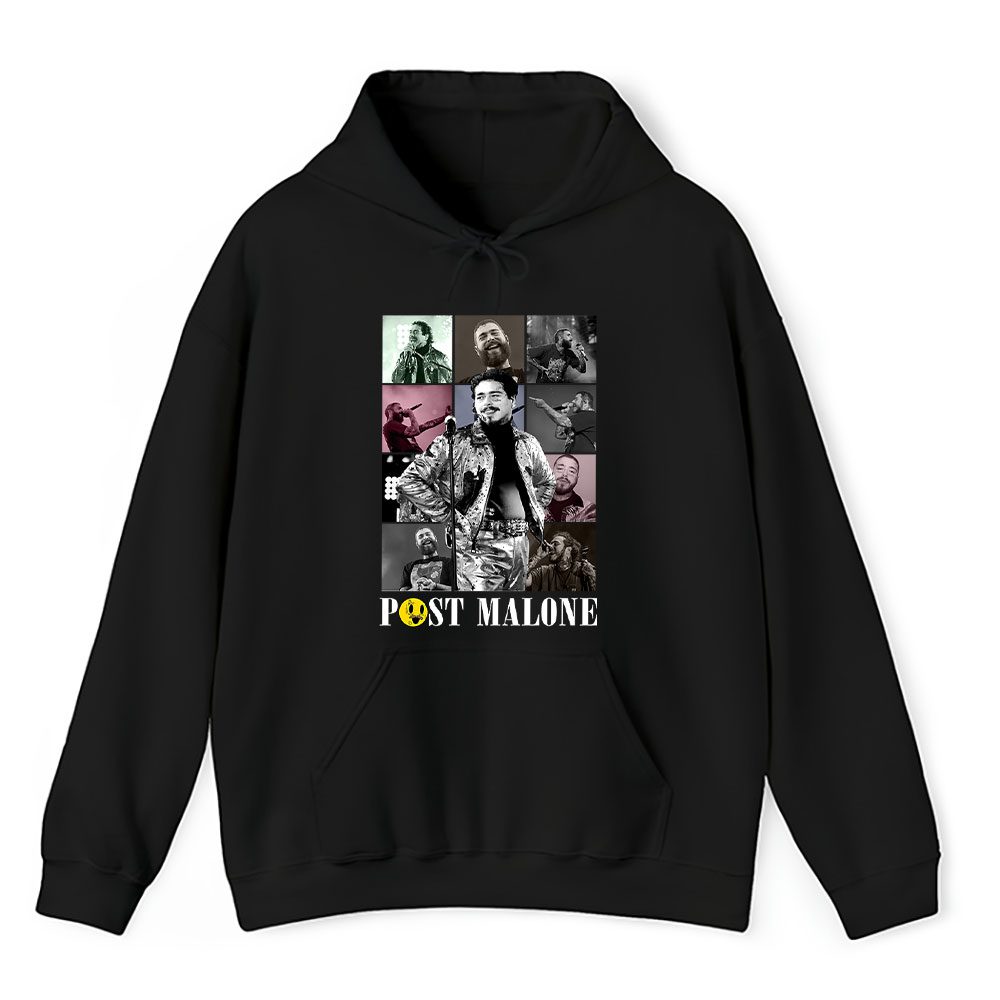 Vintage Post Malone Fan Hoodie, Post Malone Posty Retro Super Bowl Black Unisex Hoodie