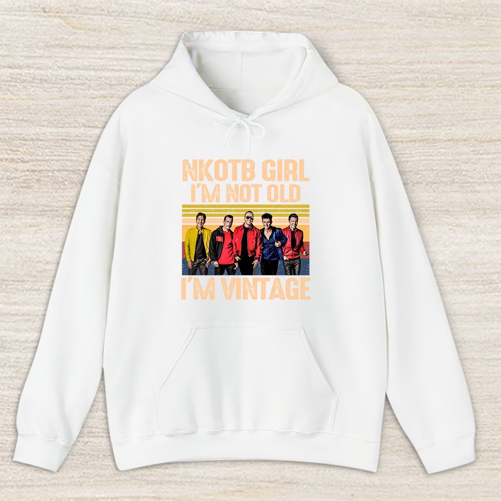 Vintage New Kids Fan Hoodie, New Kids On The Block Nkotb Girl Im Not Old Im Vintage Unisex Hoodie