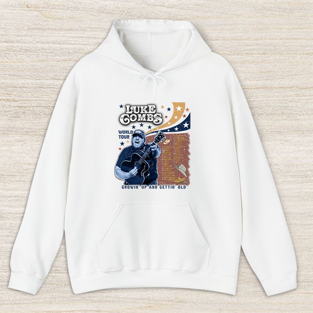 Vintage Luke Combs Fan Hoodie, Luke Combs Growin Up And Gettin Old Unisex Hoodie