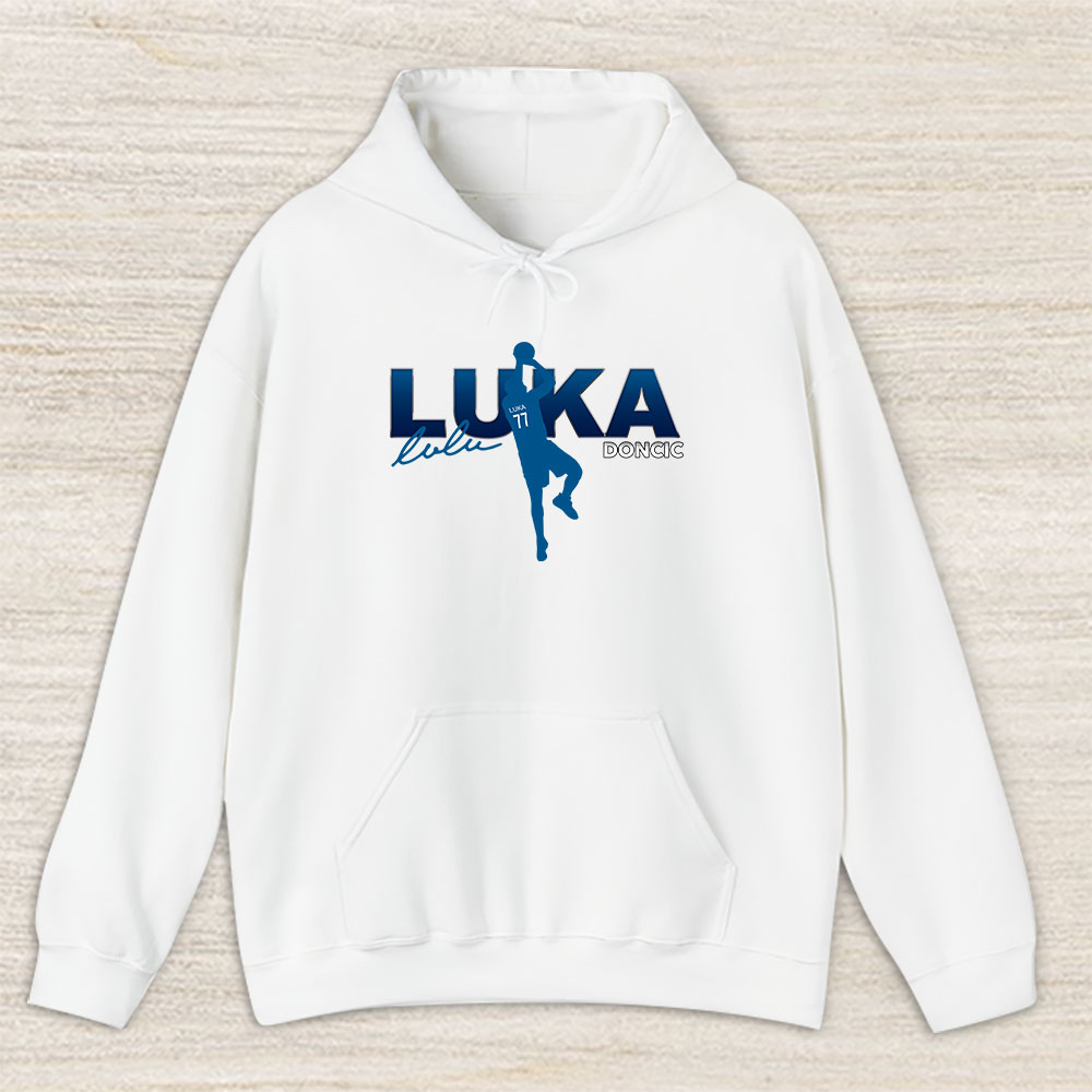 Vintage Luka Doncic Fan Hoodie, Luka Doncic 77 Signature X Minimalist Style Unisex Hoodie