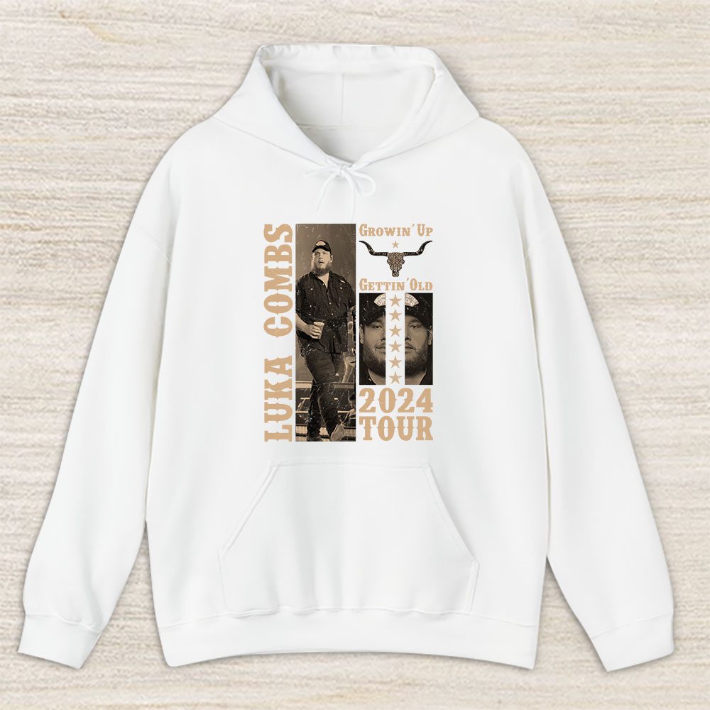 Vintage Luke Combs Fan Hoodie, Luke Combs Growin Up And Gettin Old Unisex Hoodie