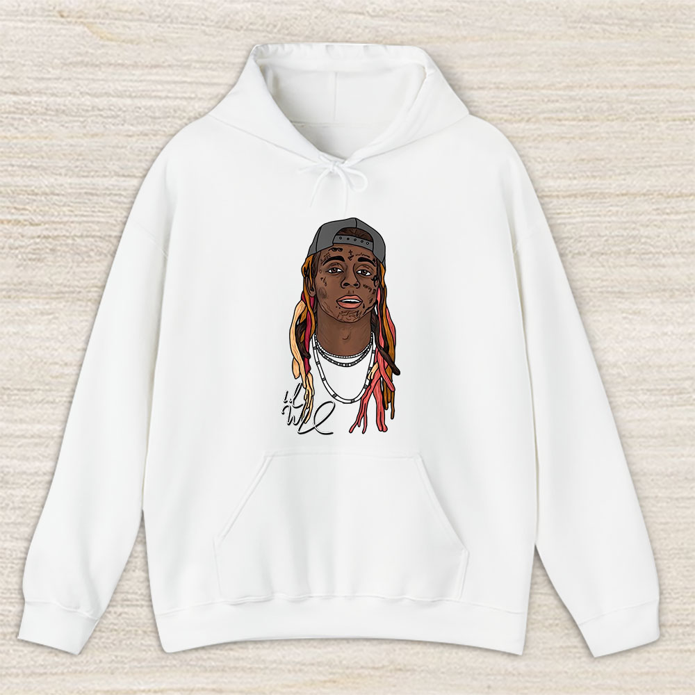 Vintage Lil Wayne Fan Hoodie, Lil Wayne Illustrated Face Weezy F Unisex Hoodie