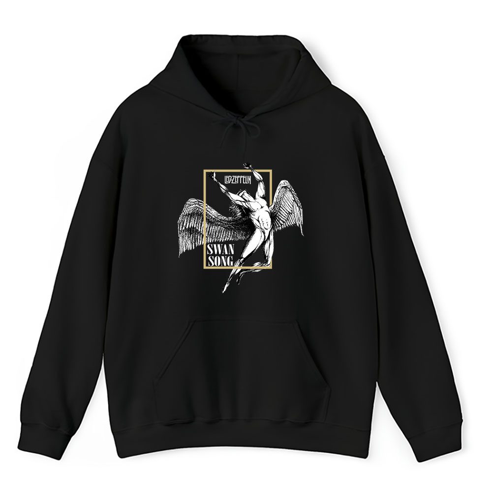 Vintage Led Zeppelin Fan Hoodie, Led Zeppelin Swan Song Coda Unisex Hoodie