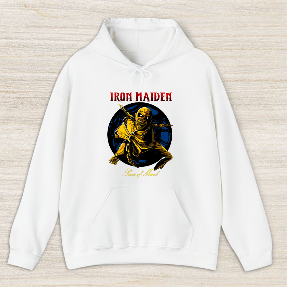 Vintage Iron Maiden Fan Hoodie, Iron Maiden Piece Of Mind Album Unisex Hoodie