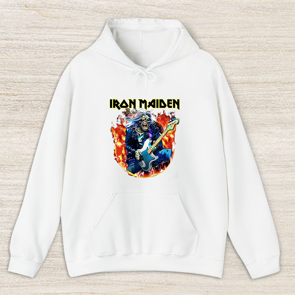 Vintage Iron Maiden Fan Hoodie, Iron Maiden Eddie Bass Unisex Hoodie