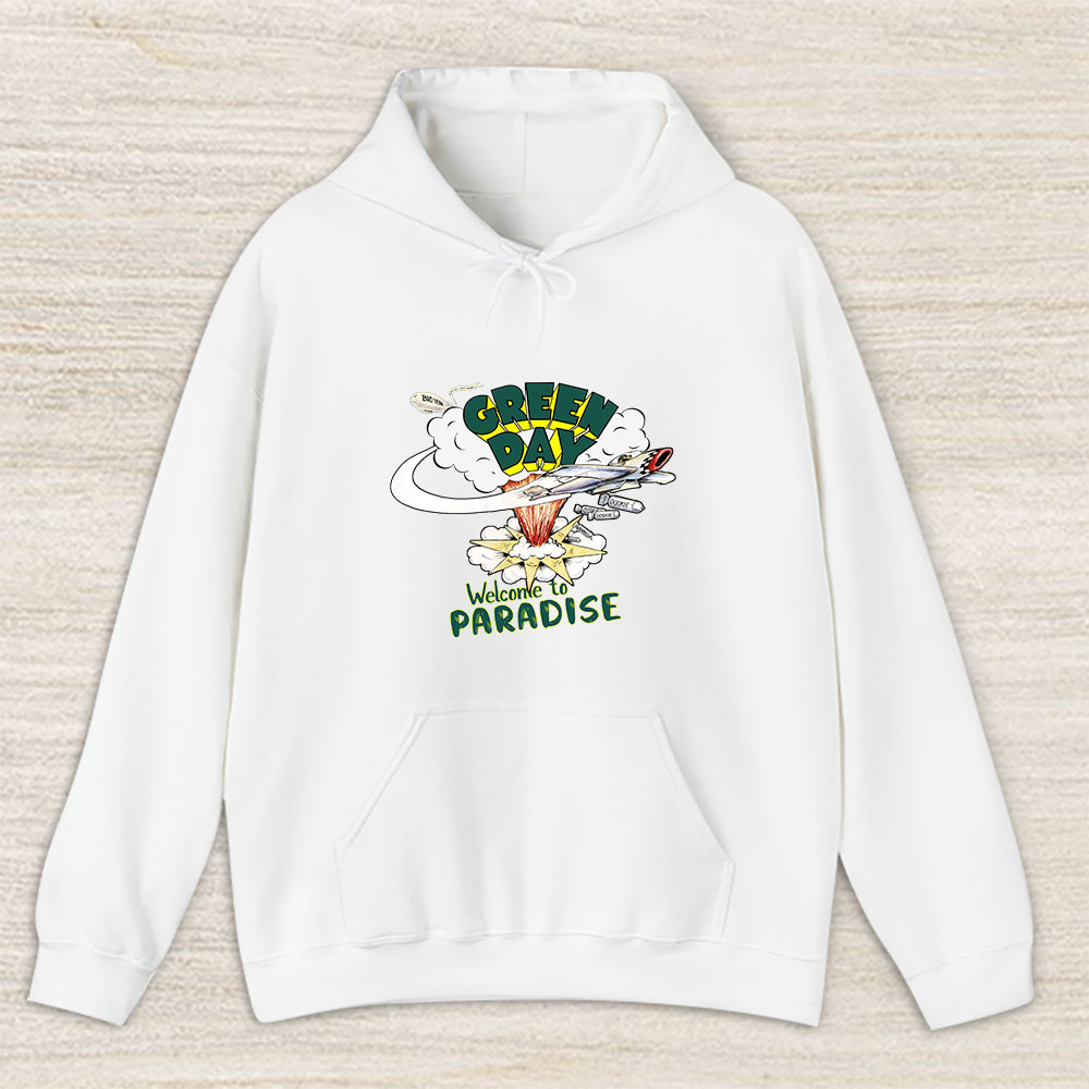 Vintage Green Day Fan Hoodie, Green Day Welcome To Paradise Unisex Pullover Hoodie