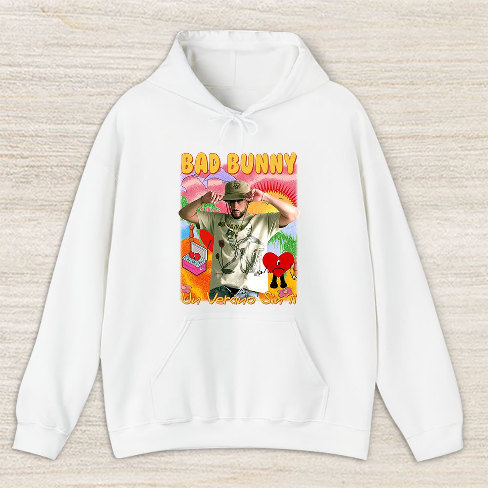 Vintage Bad Bunny Fan Hoodie, Bad Bunny Un Verano Sin Ti Unisex Hoodie