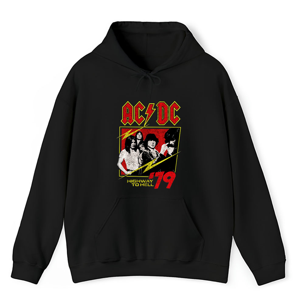 Vintage AC/DC Highway Fan Hoodie, AC/DC Highway To Hell Album Unisex Hoodie