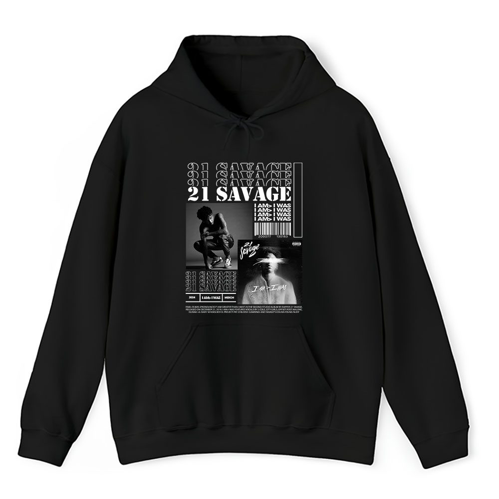 Vintage 21 Savage Fan Hoodie, 21 Savage I Am I Was Album Unisex Hoodie For Fans