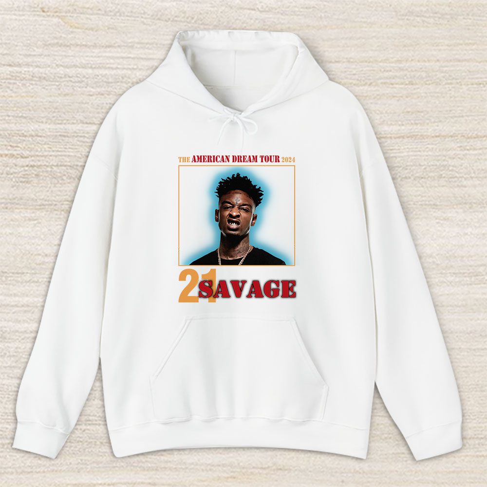 Vintage 21 Savage Fan Hoodie, 21 Savage The American Dream Tour 2024 Unisex Hoodie For Fans