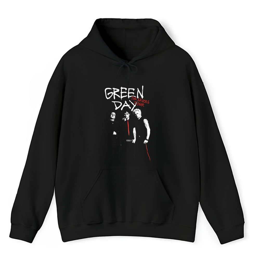 Vintage Green Day Fan Hoodie, Green Day The Saviors 2024 Tour Unisex Pullover Hoodie