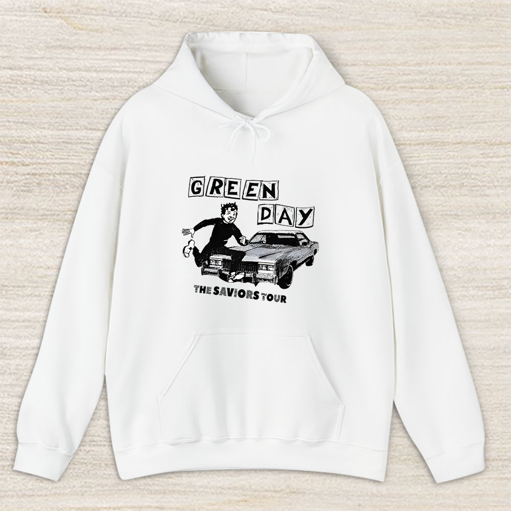 Vintage Green Day Fan Hoodie, Green Day The Saviors 2024 Tour Unisex Pullover Hoodie