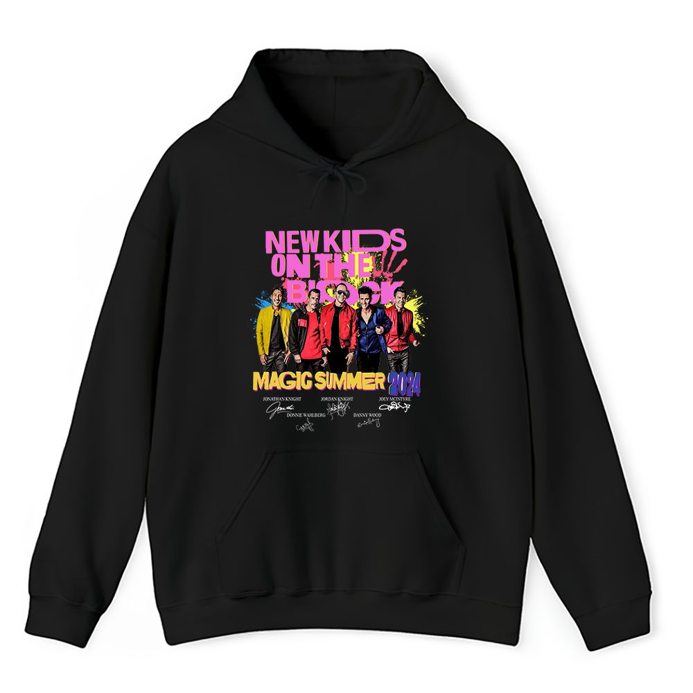 Vintage New Kids Fan Hoodie, New Kids On The Block Magic Summer 2024 Tour Unisex Hoodie