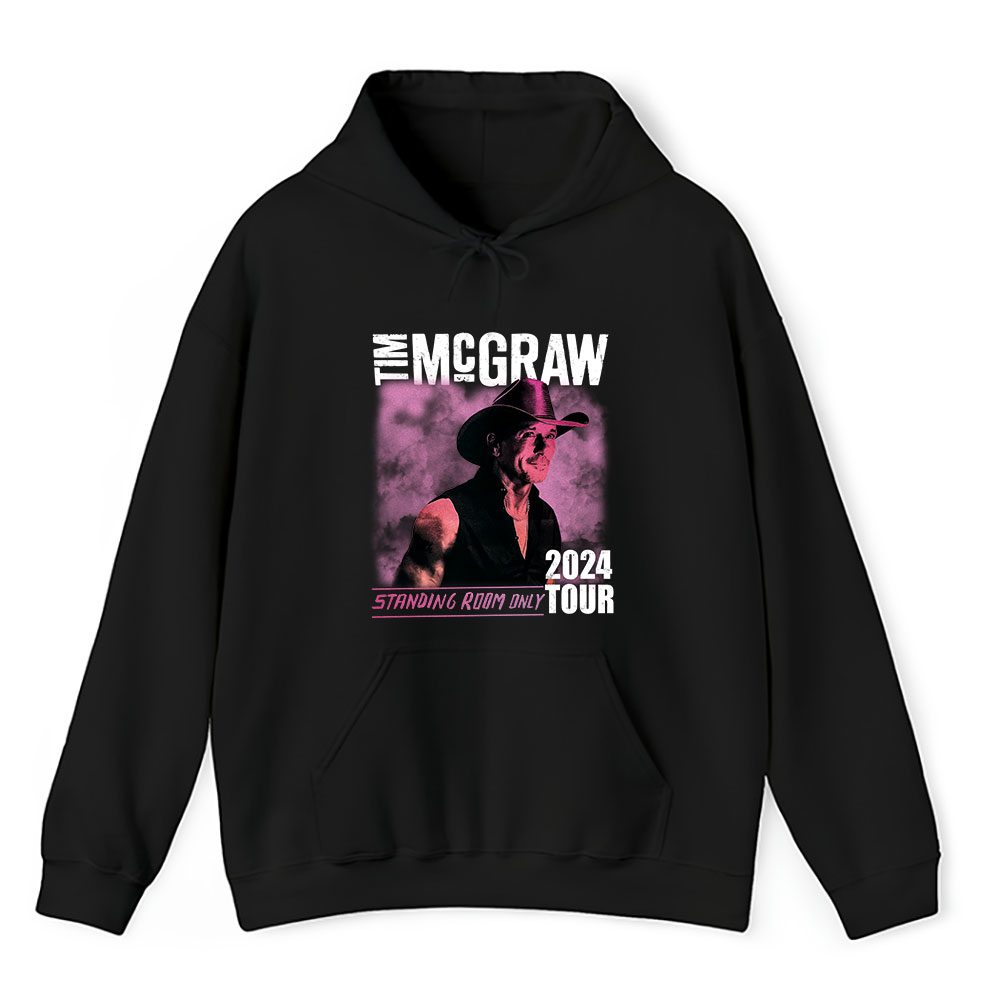 Vintage Tim Mcgraw Fan Hoodie, Tim Mcgraw Standing Room Only Tour 2024 Unisex Hoodie