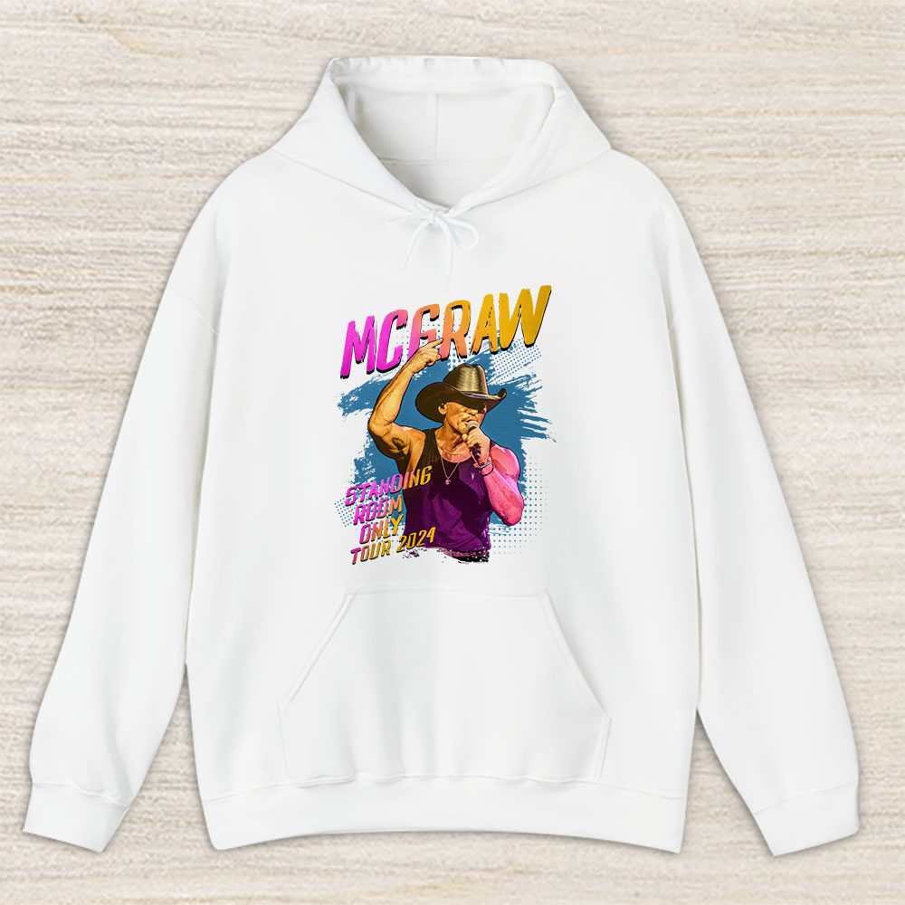 Vintage Tim Mcgraw Fan Hoodie, Tim Mcgraw Standing Room Only Tour 2024 Unisex Hoodie