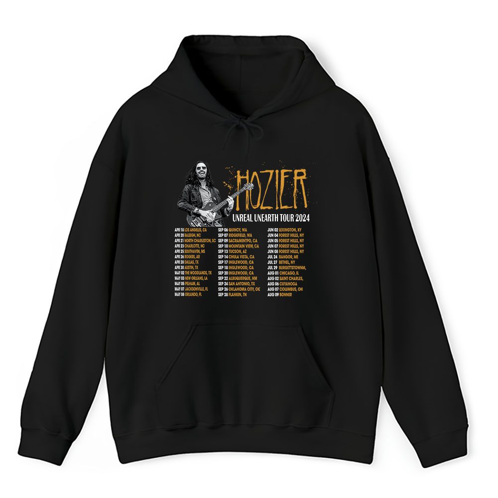 Vintage Hozier Unreal Fan Hoodie, Hozier Unreal Unearth Tour 2024 Tour Unisex Hoodie