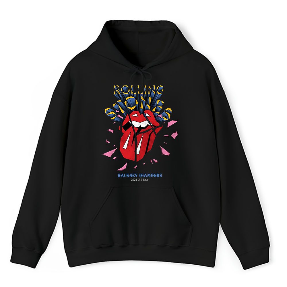 Vintage The Rolling Fan Hoodie, The Rolling Stones Hackney Diamonds Tour 2024 Unisex Hoodie
