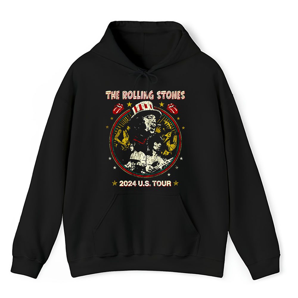 Vintage The Rolling Fan Hoodie, The Rolling Stones Hackney Diamonds Tour 2024 Unisex Hoodie