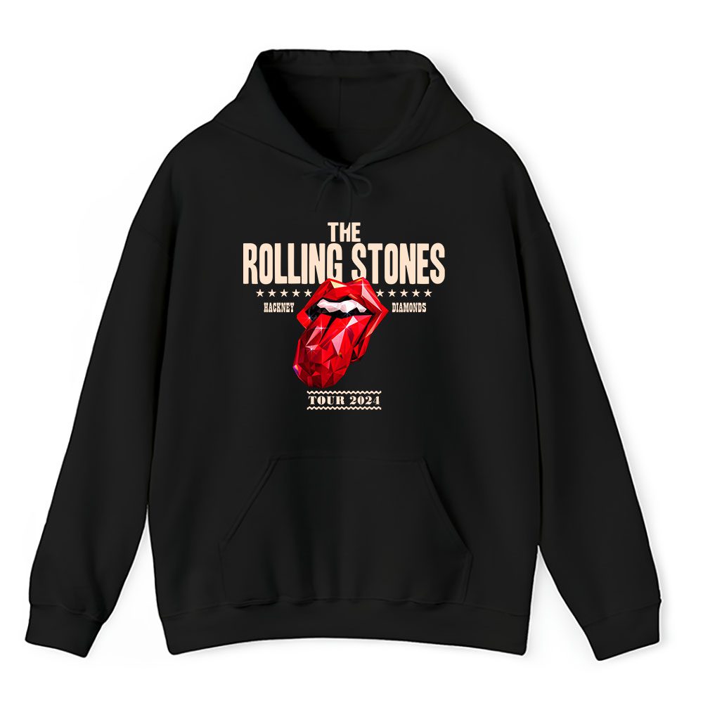 Vintage The Rolling Fan Hoodie, The Rolling Stones Hackney Diamonds Tour 2024 Unisex Hoodie