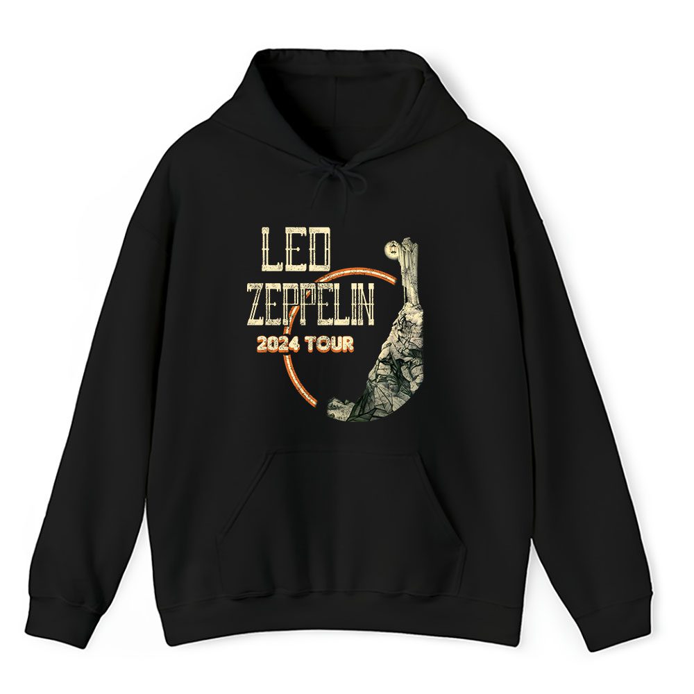 Vintage Led Zeppelin Fan Hoodie, Led Zeppelin 2024 Tour Unisex Hoodie