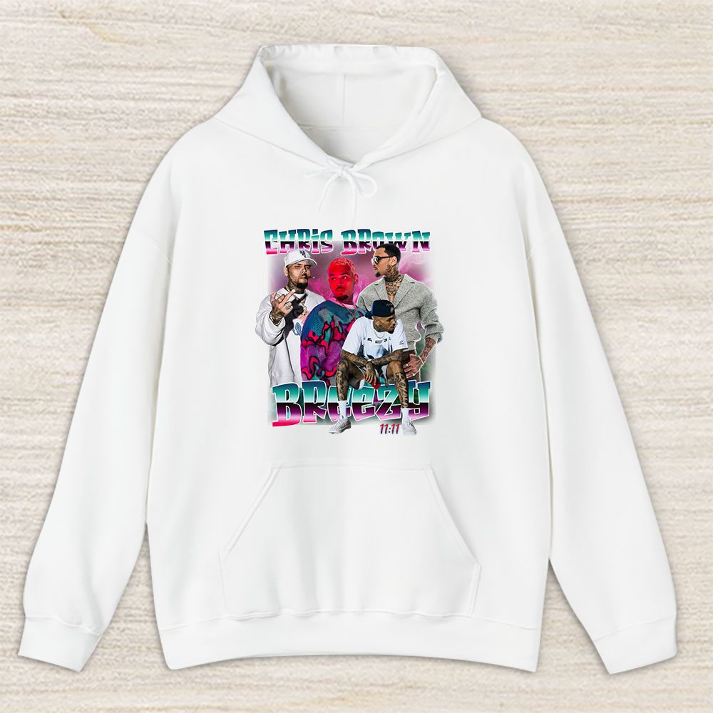 Vintage Chris Brown Fan Hoodie, Chris Brown 1111 Tour 2024 Breezy Unisex Hoodie