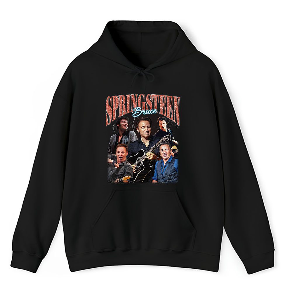 Vintage Bruce Springsteen Fan Hoodie, Bruce Springsteen The E Street Band Tour Anniversary Black Unisex Hoodie