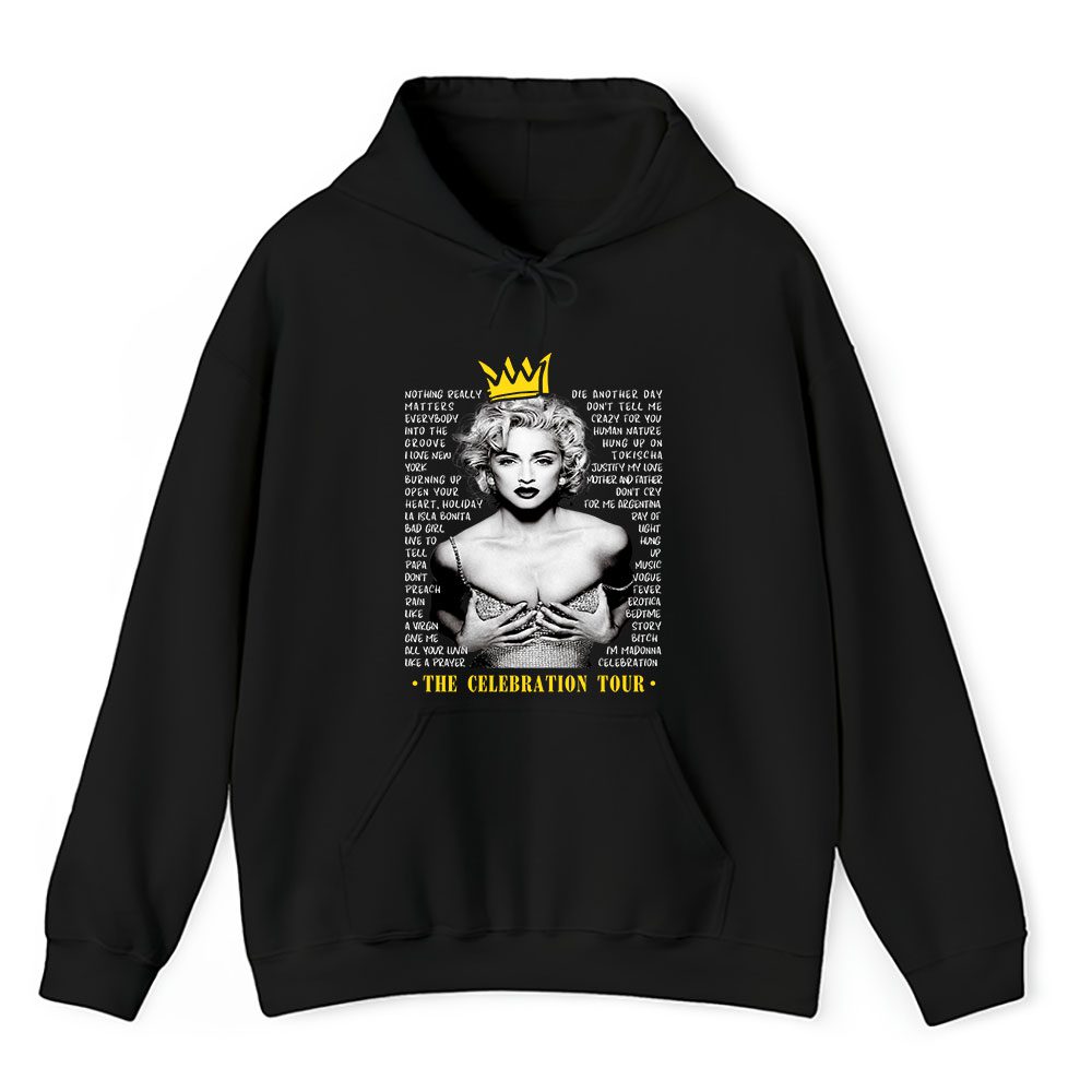 Vintage Madonna The Fan Hoodie, Madonna The Celebration Tour Black Unisex Hoodie