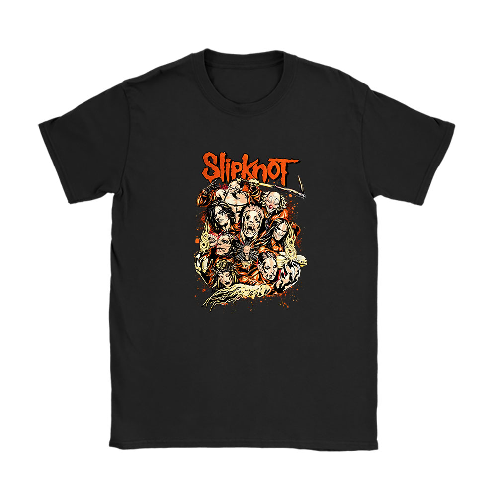 Slipknot 90s shirt, Slipknot 90s Rock Band Heavy Metal The Masked Men Unisex T-Shirt Cotton Tee