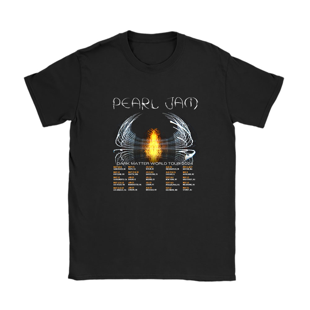 New Pearl Jam shirt, Pearl Jam Dark Matter World Tour 2024 Unisex T-Shirt Cotton Tee