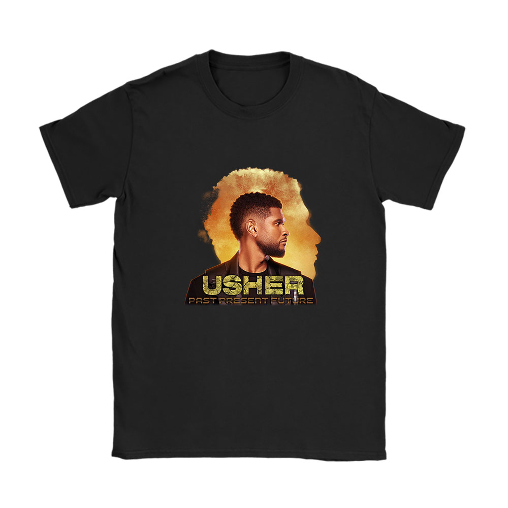 Usher Past shirt, Usher Past Present Future 2024 Tour Unisex T-Shirt Cotton Tee