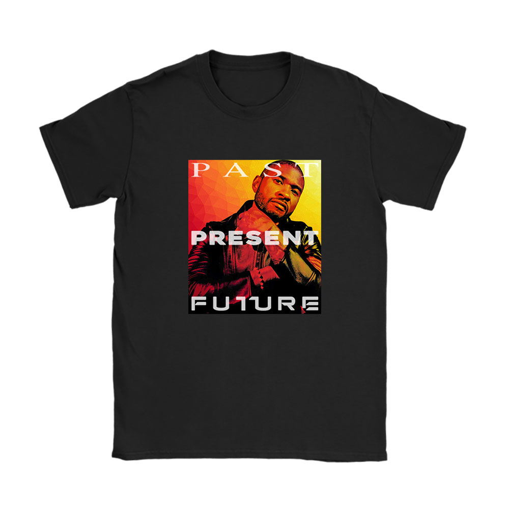 Usher Past shirt, Usher Past Present Future 2024 Tour Unisex T-Shirt Cotton Tee