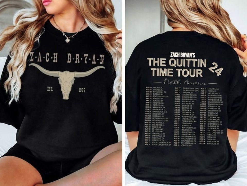 Zach Bryan The Quittin Time Tour TShirt