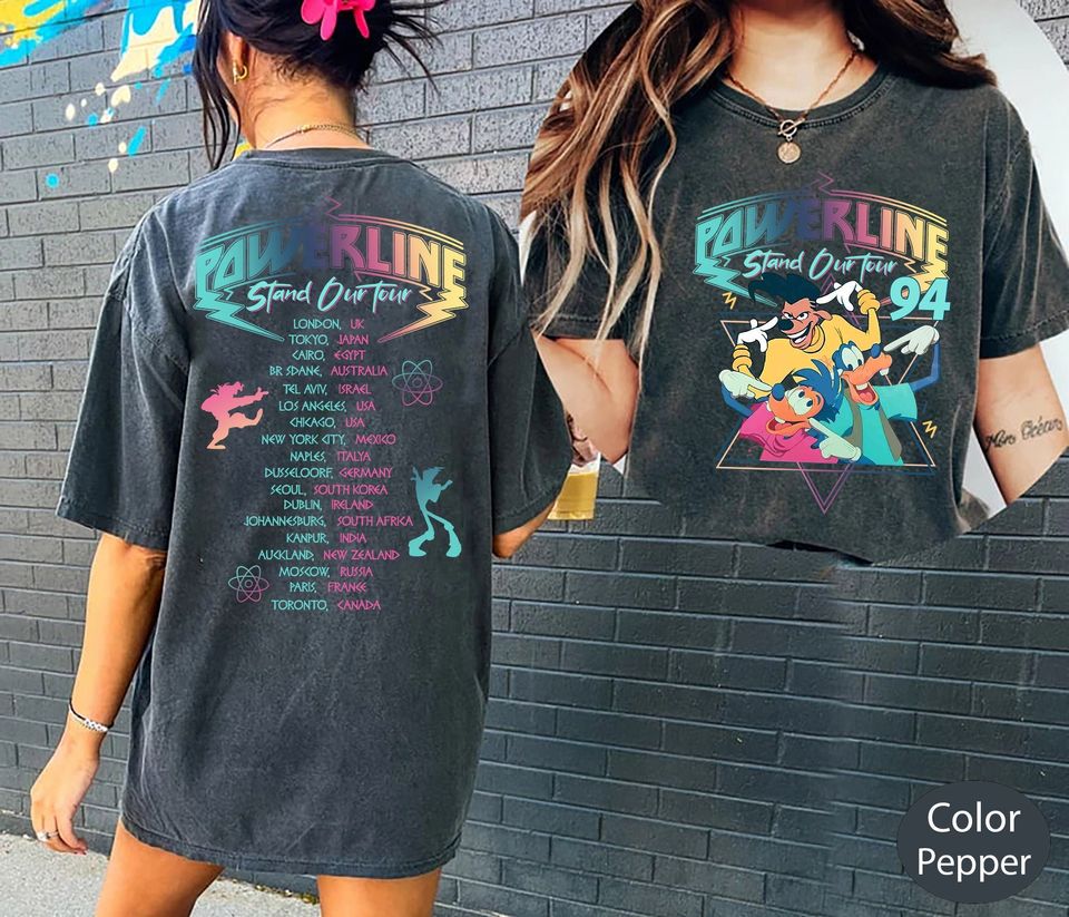 New Retro 90s Goofy Movie Shirt, Max Goofy Roxanne Powerline Shirt