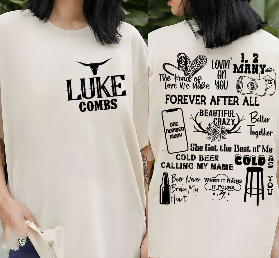 Lukee Comb Track List Double Sided T-shirt