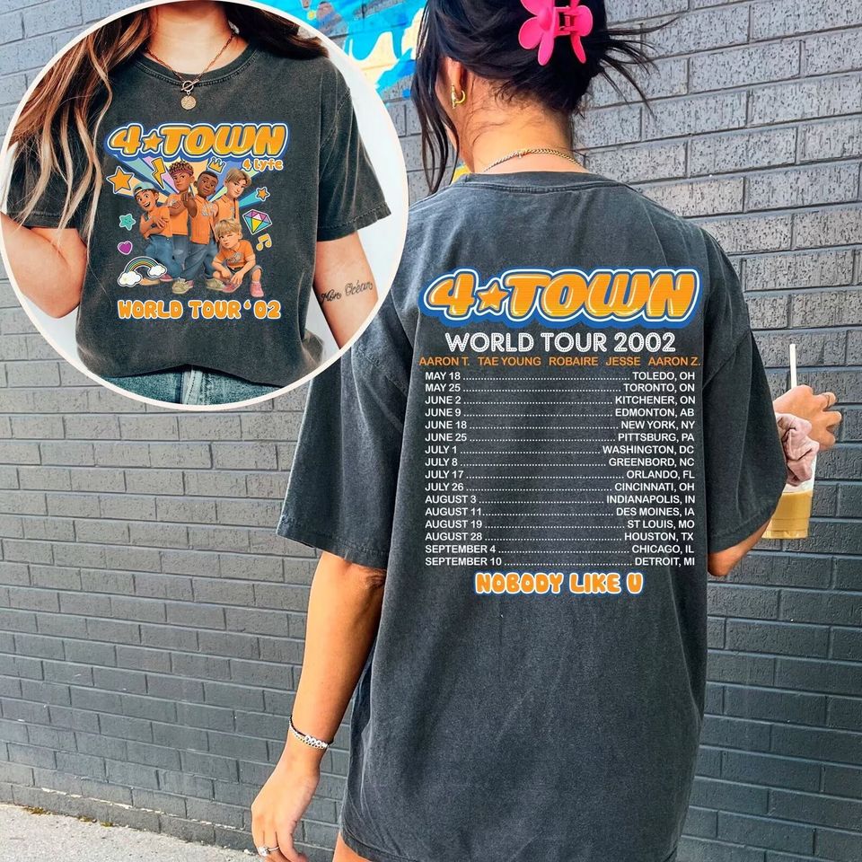 New Turning Red 4 TOWN 2002 Tour Unisex Shirt, Turning Red Boy band