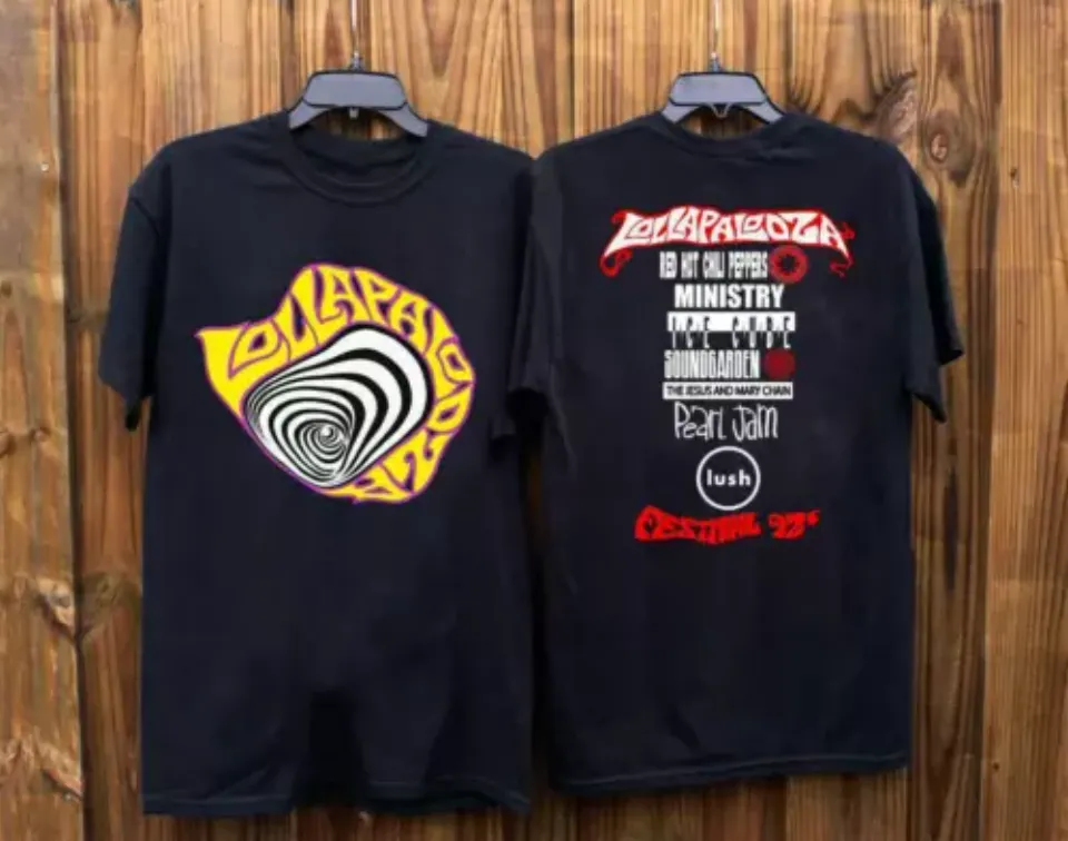 New HOT Lollapalooza 1992 Concert Tour T-shirt Vintage Unisex, gift fans