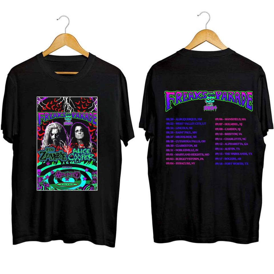 New Rob Zombie and Alice Coopers 2024 Tour Shirt