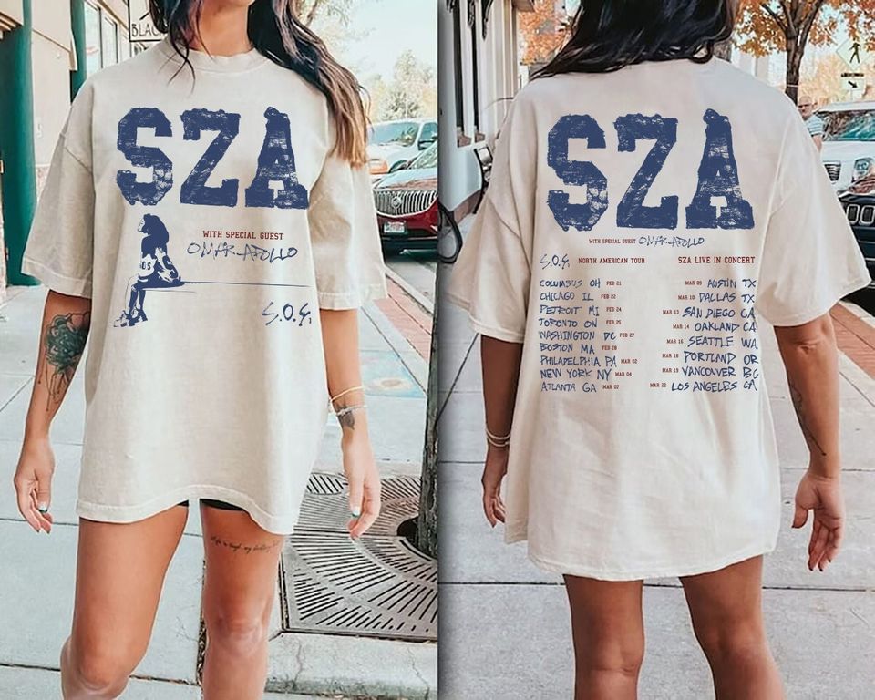 Vintage SZA Shirt, Sza Merch, SZA SOS Full Tracklist Shirt