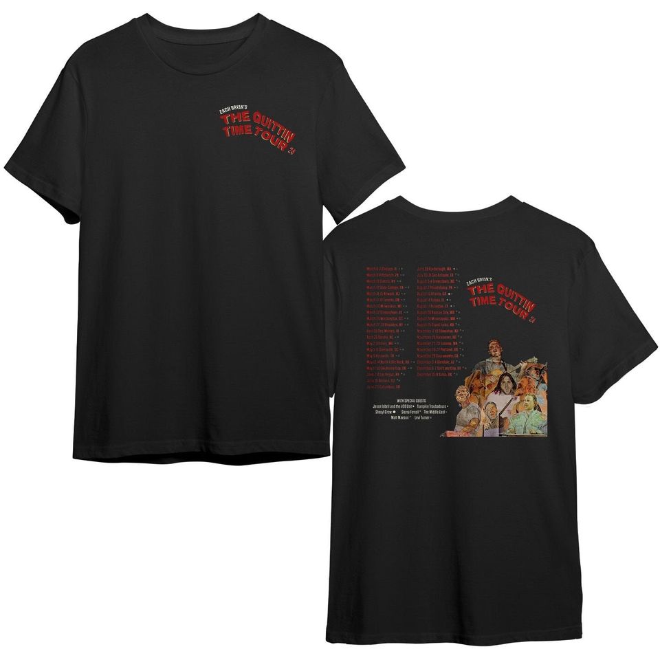 New Zach Bryan The Quittin Time Tour 2024 T-Shirt