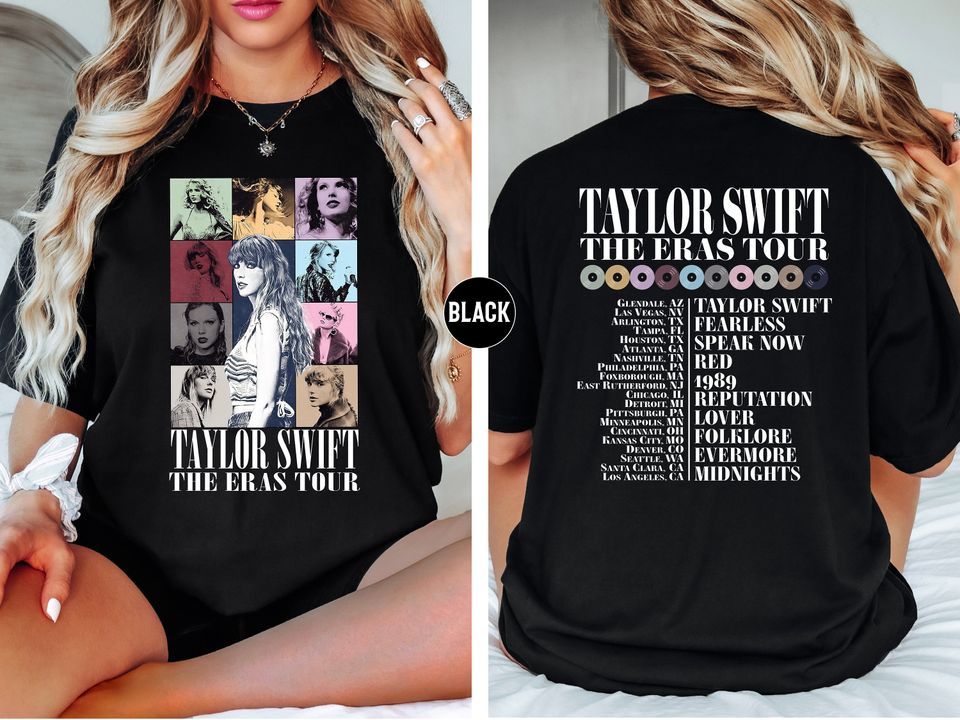 New 2 sides Taylor Swift The Eras Tour Shirt, Taylor Swift version Merch T-shirt, Eras Tour Gift