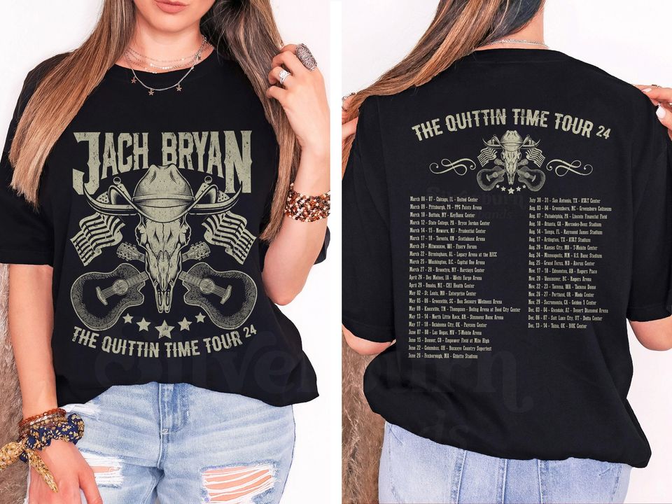 The Quittin Time Tour 2024 Zach Bryan Shirt, Vintage Zach Bryan Country Music Shirt.