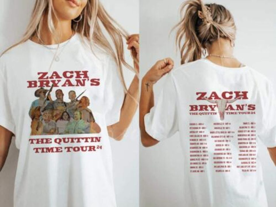 Zach Bryan The Quittin Time Tour 2024 Shirt, Country Music Shirt