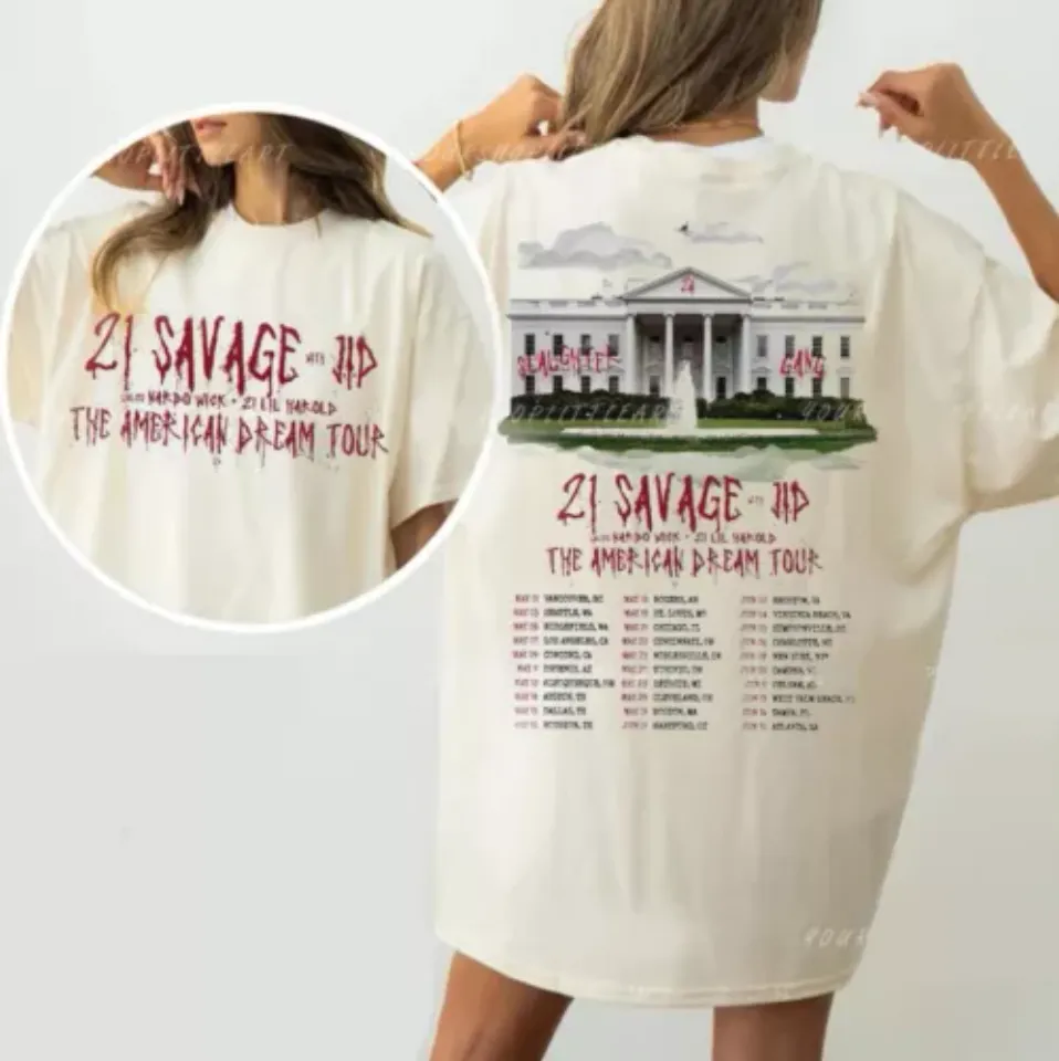 Vintage 21 Savage T-Shirt, 21 Savage Concert 2024 Shirt, Double Sides