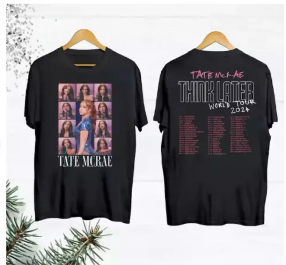 Vintage Tate McRae 2024 Concert T-Shirt, The Think Later World Tour 2024 Shirt