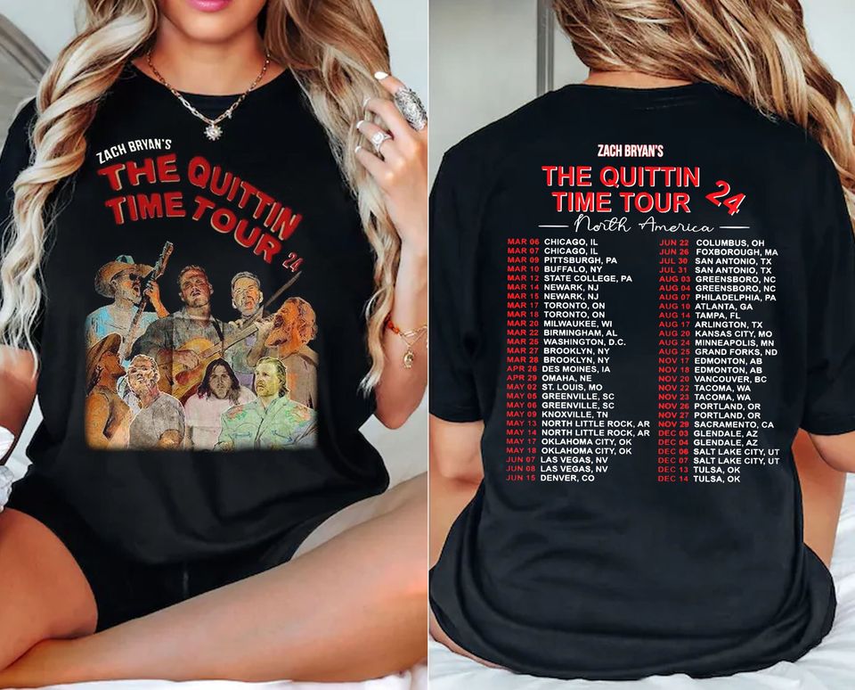 Vintage Zach Bryan The Quittin Time Tour 2024 Shirt, The Quittin Time Tour Retro