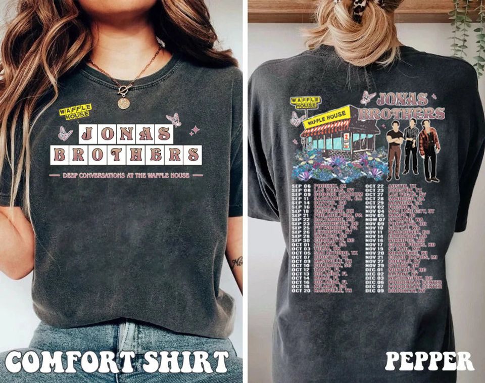Vintage Jonas Brothers 2 Sides Tee, Jonas Brothers Tour Shirt