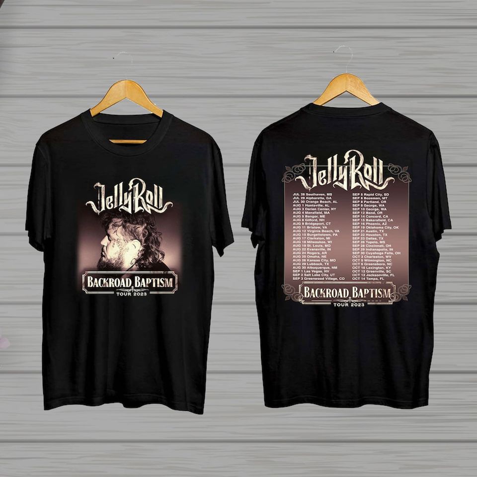 Vintage Jelly Roll Shirt,Jelly Roll Backroad Baptism Tour Shirt
