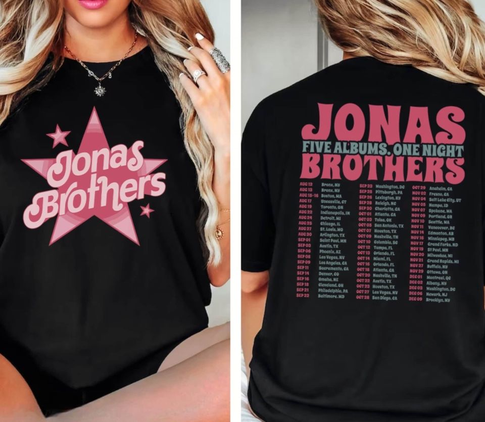 Vintage Jonas Brothers Shirt, Jonas Brothers Double Sided shirt